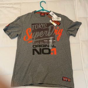 SuperDry/T-Shirt/Orange/Gray and Black